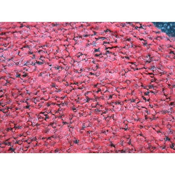 Coldwater Creek Size Medium Gray Black Red Colorblock Cardigan Sweater w/ Mohair - Picture 3 of 7